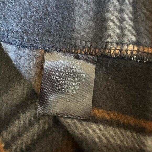 Departwest Fleece Flannel Plaid Button Front Shirt - Picture 5 of 6